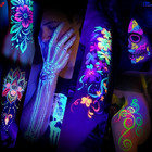 Tattoo Ink Set 8 Color 1 2oz 15ml Fluorescent Pigment Professional Tattoo Supply