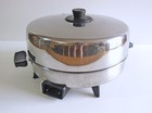 Vintage Revere Ware Stainless Steel Electric Skillet  Model 8851  Made In Usa