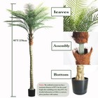 2 Pack 9ft Artificial Coconut Palm Tree  Fake Tropical Palm Plant Indoor Outdoor