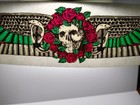 Grateful Dead Skull Roses Snakes Wings Original 1980s Car Window Decal 12 