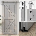 4ft-16ft Sliding Barn Door Hardware Kit Stainless Steel Track Closet  Wood Door