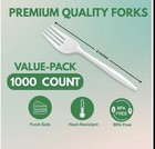 Bulk Disposable Plastic White Single Use Forks For Restaurants delis event party