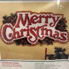 Vintage Wonderart Merry Christmas 4545 Latch Hook Kit Wall Hanging New 36x16 Usa