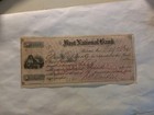 Helena Montana First National Bank Check 1875 W  Dog      Vignette 