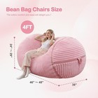 4ft Bean Bag Chair 4 big Bean Bag Chairs For Adults Large Beanbag Chair