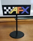 Afx Racing     doublesided    Miniature H o  Slot Car Display Sign 5 5  Tall
