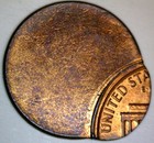 Error Off Center Lincoln Cent Unc    Bu Coin Nice Color O c Lot  z17  Free Ship