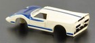 Vintage Aurora Tjet 1960s Ford J Body Only Ho Scale Slot Car White   Blue