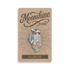 Illinois State Enamel Lapel Pin     Souvenir Gift  Collectible Design