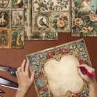 48 Sheets Vintage Baroque Scrapbook Paper  Vintage Decorative Paper For Scrapboo