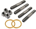 Honda 400ex 400x Xr400r Exhaust Studs Titanium Head Pipe Gaskets Upgrade Kit Set