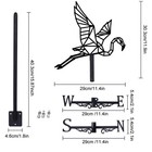 Superdant Folding Flamingos Weather Vane Bird Metal Wind Direction Indicator    