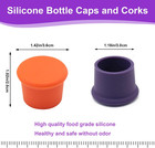 12 Pcs Multicolor Silicone Wine Stoppers  Reusable Sparkling   Champagne Corks