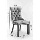Artificial Leather Dining Chair  set Of 2 with Nail Head Trim white pink