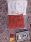 Stampin Up Seasonal Bells Christmas Holiday Rubber Stamps Paper Punch Set
