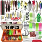 Catchro 149 Pcs Fishing Lure Kit   Tackle Box Set  Complete Medium