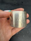 Antique Sterling Silver Napkin Ring Engraved Floral Monogram Mg 36 6g