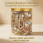 Mystery Jewelry Jar  60pcs Gold   Sterling Silver Mystery Box  Dainty Necklace
