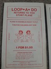 Loop A Do Stunt Plane 1977 Loops Circles Vintage Circus Toy