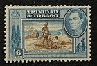 Travelstamps  1938 Trinidad   Tobago Stamps Scott  55 Sg 250 - 6c Kgvi Mint Mogh