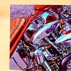 Motorcycle Metal Sign By Eric Herrman Signed  Shovelhead Motorcycle Bike 8x12