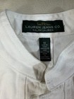 Lrl Lauren Jeans Co  Ralph Lauren Women   s White Denim Military Jacket Size 10