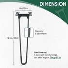 4 Pcs Folding Hairpin Table Legs 12 6 Inch Heavy Duty Metal Furniture Diy Black