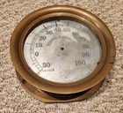 Vintage Antique Large 7-1 4   Ashcroft Brass Vacuum Pump General Electric Co 