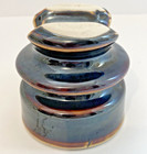Vtg Brown Glazed Ceramic Telephone Telegraph Electric Power Line Insulator 3   ht 