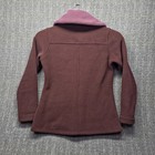 Patagonia Arctic Jacket Fleece Coat Women s Xl Burgundy Sherpa Collar Full Zip