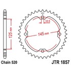 Jt 40 Tooth Rear Steel Sprocket For Yamaha Warrior 350   Banshee 350 1987-1988