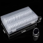 50pack 40mm Coin Capsules For 1oz Silver Bullion W box 7 Sizes Sponge Gaskets Us