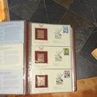 Golden Replicas Of Us Stamps 22kt Gold Fdc Album 2001-2010 41c 42c