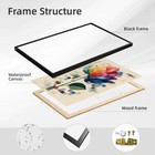 Abstract Rainbow Flower Framed Canvas Print Modern Wall Art Home