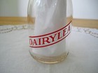 Vintage Dairylea Clear Glass Half Pint Deposit Milk Bottle  