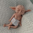 34cm Cute Elf Doll Yoyo Adorable Platinum Silicone Reborn Baby Dolls    unpainted