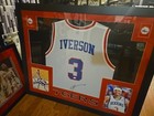 Allen Iverson Framed   Signed Philadelphia 76ers Jersey Jsa