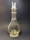 Vtg Mcm French Decanter Four Chamber Cordial Multi Spirits Bottle Barware 13   