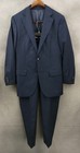 38r Suitsupply Men s Blue Striped 4-season Wool 2pc Suit Jacket Pants 32