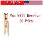 60x Wood Wooden 2 4 Inch Clothespins Laundry Clothes Pins Crafts Photos Pins Us