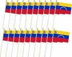 20 Pack Venezuela Flags Venezuelan Stick Flag Small Mini Handheld Flags For 