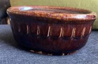 Antique Yellow Ware Rockingham Glaze Soap Dish C  Mid 19th C  Pottery