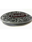 Peterbilt Vintage Style Antique Pewter Finish Metal Enamel Belt Buckle Gift