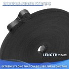 150ft X 1 2 Inch Reusable Cable Ties - Adjustable Cord Straps 150ft  Black