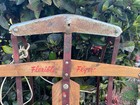 Old Vintage Large American Flyer 60 Snow Sled Sledding Oak Wood Original Decals