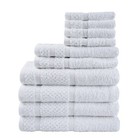 10 Piece Absorbent  100  Cotton Towel Set With Upgraded Softness   Durability
