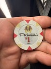  1 Dollar Pharaoh s Club Casino Chip White Vintage Rare