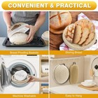 Nikkar Banneton Bread Proofing Basket Set Of 2  9 10 9 round 10 oval  Natural