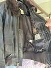 Cockpit Usa G-1 Men s Brown Leather Flight Bomber Jacket Spread Collar Size 42