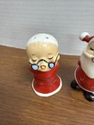 Vtg Christmas Lefton Norcrest Japan Santa Mrs Claus Salt And Pepper Shakers Rare